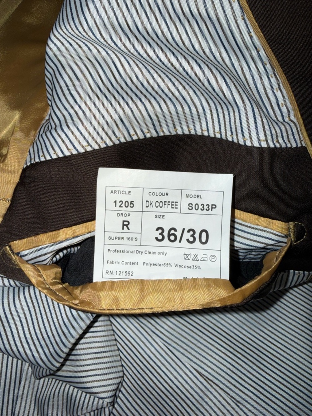 Men's Porto Filo Dk Coffee Two-Button Notch Lapel Blazer made in Italy - Picture 10 of 11